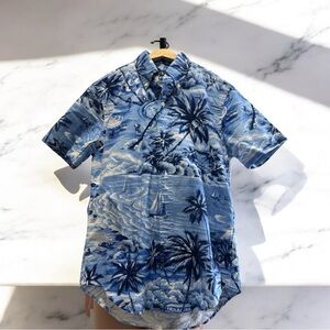Ralf Lauren Blue Tropical Print kids  Shirt